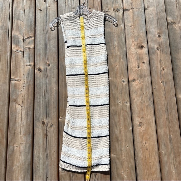 Gap Sleeveless Duster Long Stripped knit Boho Cardigan - Picture 6 of 7